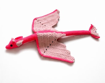 Seraphina the Sea Serpent Amigurumi Crochet Pattern (DIY Tutorial quick easy cute yarn fantasy wyvern kids waldorf doll unisex play toy)