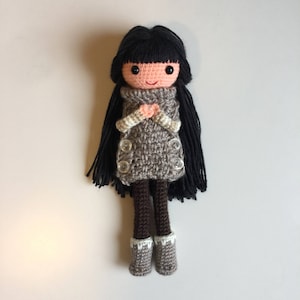 Camille the Autumn Belle Amigurumi Crochet Japanese Anime Girl Doll Pattern, 2-in-1 DEAL! (12" Slender Doll Base + Outfit and Hair Tutorial)