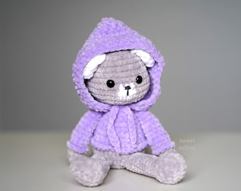 Hooded Hiro · Amigurumi Crochet Puppy Dog Doll Pattern · Beginner Easy Tutorial DIY Stuffed Animal Plush Gift for Kids Children Boys Girls