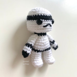 Crochet Stormtrooper Amigurumi Pattern DIY Tutorial Yarn Little Small Chibi Mini Doll Quick Easy Cute Beginner Project Star Wars image 2