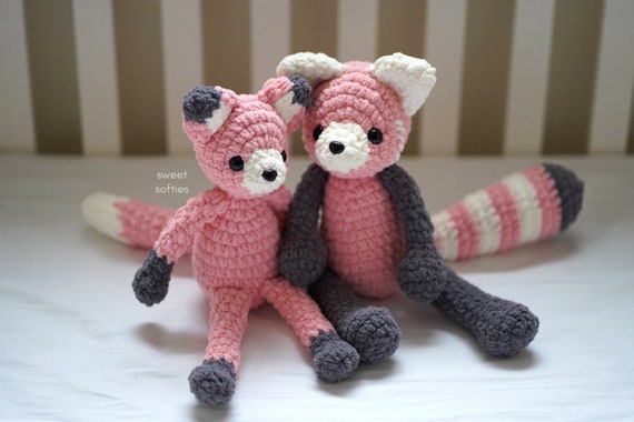 Fox & Red Panda Pattern Bundle · 2-in-1 Amigurumi Crochet Doll DIY Tutorial · Kids Children Boy Girl Stuffed Animal Cute Woodland Zoo Toy