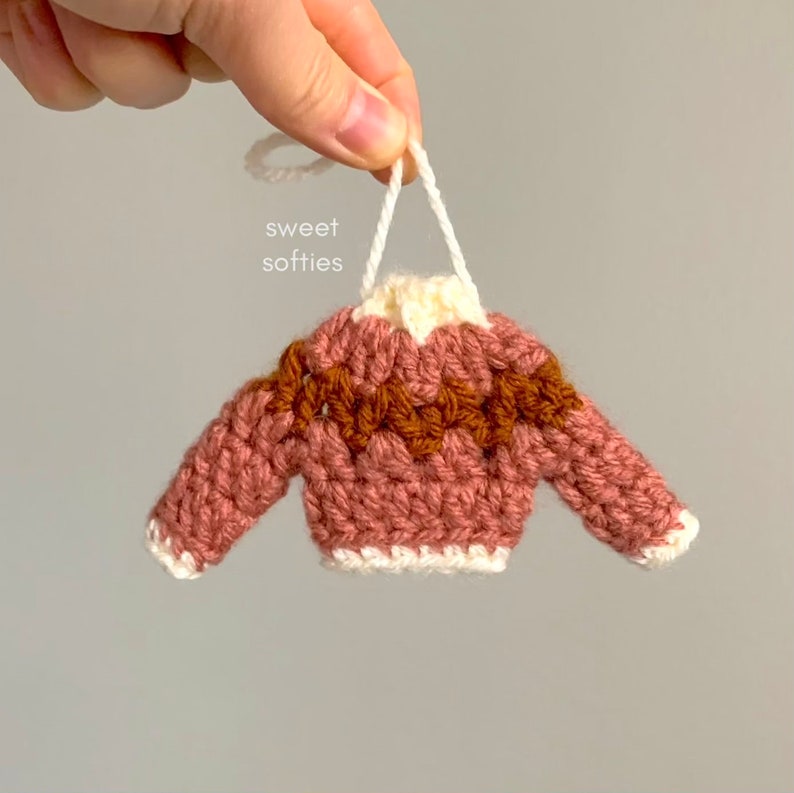 Mini Sweater Ornament Free Amigurumi Crochet Pattern DIY Etsy