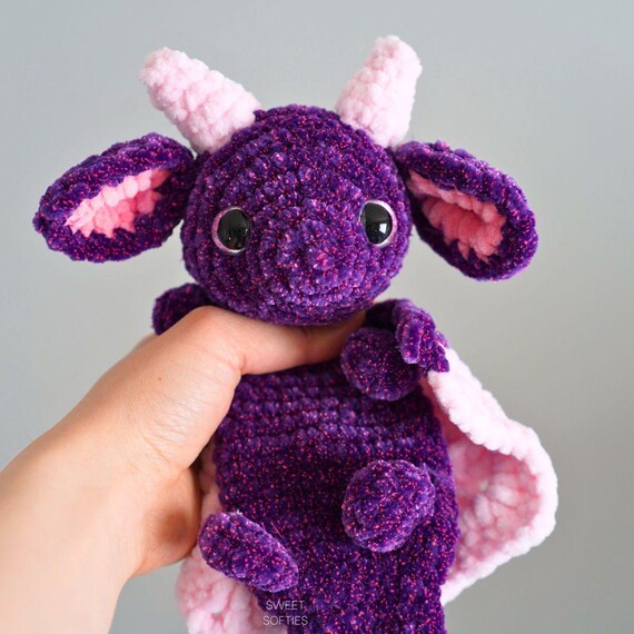 Yumi's Night Guardian Dragon Snuggler Crochet Pattern · Amigurumi
