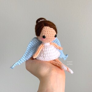 Angel Pixie Doll Free Amigurumi Crochet Pattern DIY Tutorial quick easy cute kawaii beginner girl doll kids toy christmas tree ornament image 2