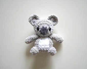 Pocket Koala Crochet Pattern · Amigurumi PDF Tutorial Baby Stuffed Animal Keychain Charm Australian Easy Beginner Unisex Boys Girls Kids Toy