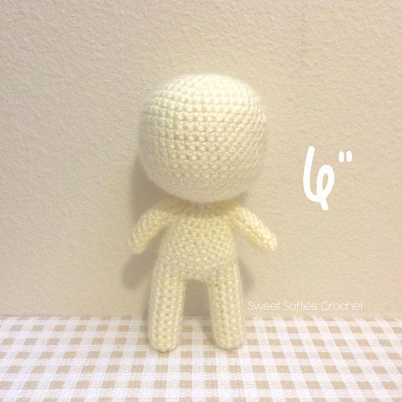 6 Chibi Doll Base Amigurumi Crochet Pattern for Custom - Etsy