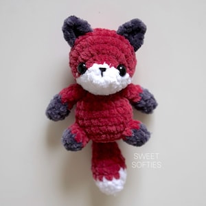 Pocket Fox Crochet Pattern Amigurumi PDF Tutorial Baby Stuffed Animal Keychain Charm Forest Easy Beginner Unisex Boys Girls Kids Toy image 3