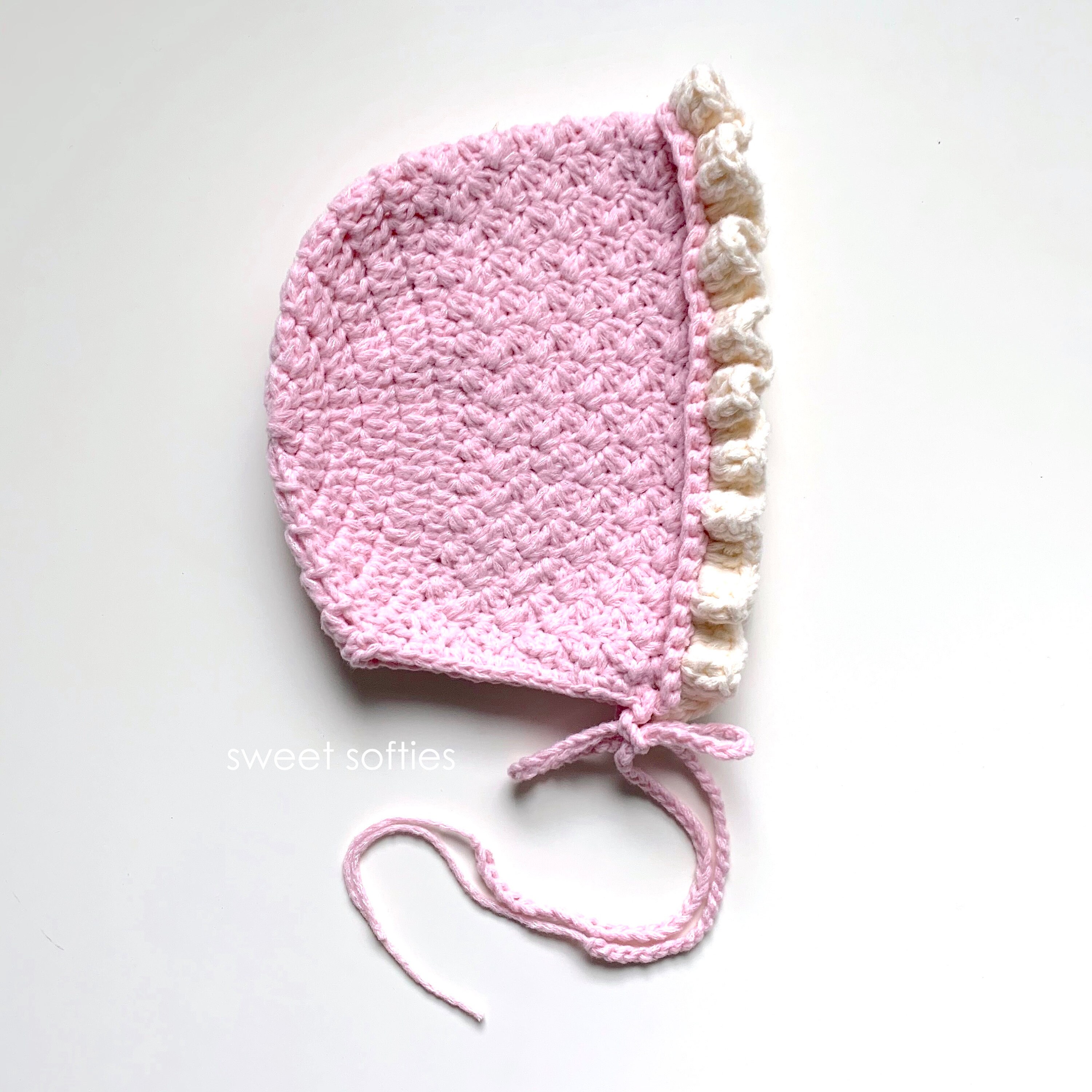 Classic Lace Bonnet Free Crochet Pattern Diy Tutorial Quick Etsy