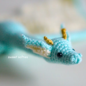 MERMAID DRAGON Amigurumi Crochet Pattern DIY Tutorial quick easy cute kawaii yarn fantasy serpent wyvern kids waldorf doll unisex play toy image 3