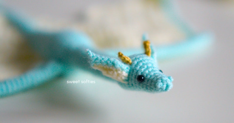 MERMAID DRAGON Amigurumi Crochet Pattern DIY Tutorial quick easy cute kawaii yarn fantasy serpent wyvern kids waldorf doll unisex play toy image 3