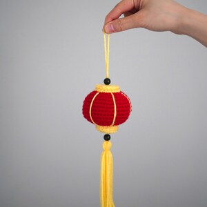 Lucky Lunar Lantern Free Amigurumi Crochet Pattern for Chinese New Year DIY Tutorial quick easy yarn holiday craft kids family handmade image 5