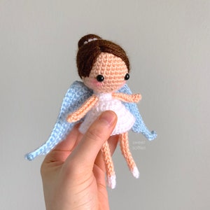 Angel Pixie Doll Free Amigurumi Crochet Pattern DIY Tutorial quick easy cute kawaii beginner girl doll kids toy christmas tree ornament image 3