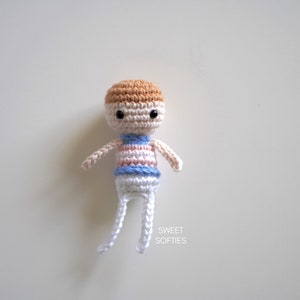 Pocket People Crochet Pattern Amigurumi Tutorial Keychain Charm No Sew Easy Beginner Stuffed Toy Human Body Doll Boy Girl Gender Neutral image 7