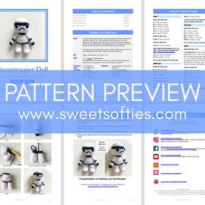 Crochet Stormtrooper Amigurumi Pattern DIY Tutorial Yarn Little Small Chibi Mini Doll Quick Easy Cute Beginner Project Star Wars image 4