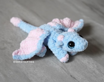 Cloud Dragon Crochet Pattern + Adoption Certificate · Amigurumi Stuffed Animal Doll Tutorial DIY Plush Yarn Sploot Series Splooting Dragon