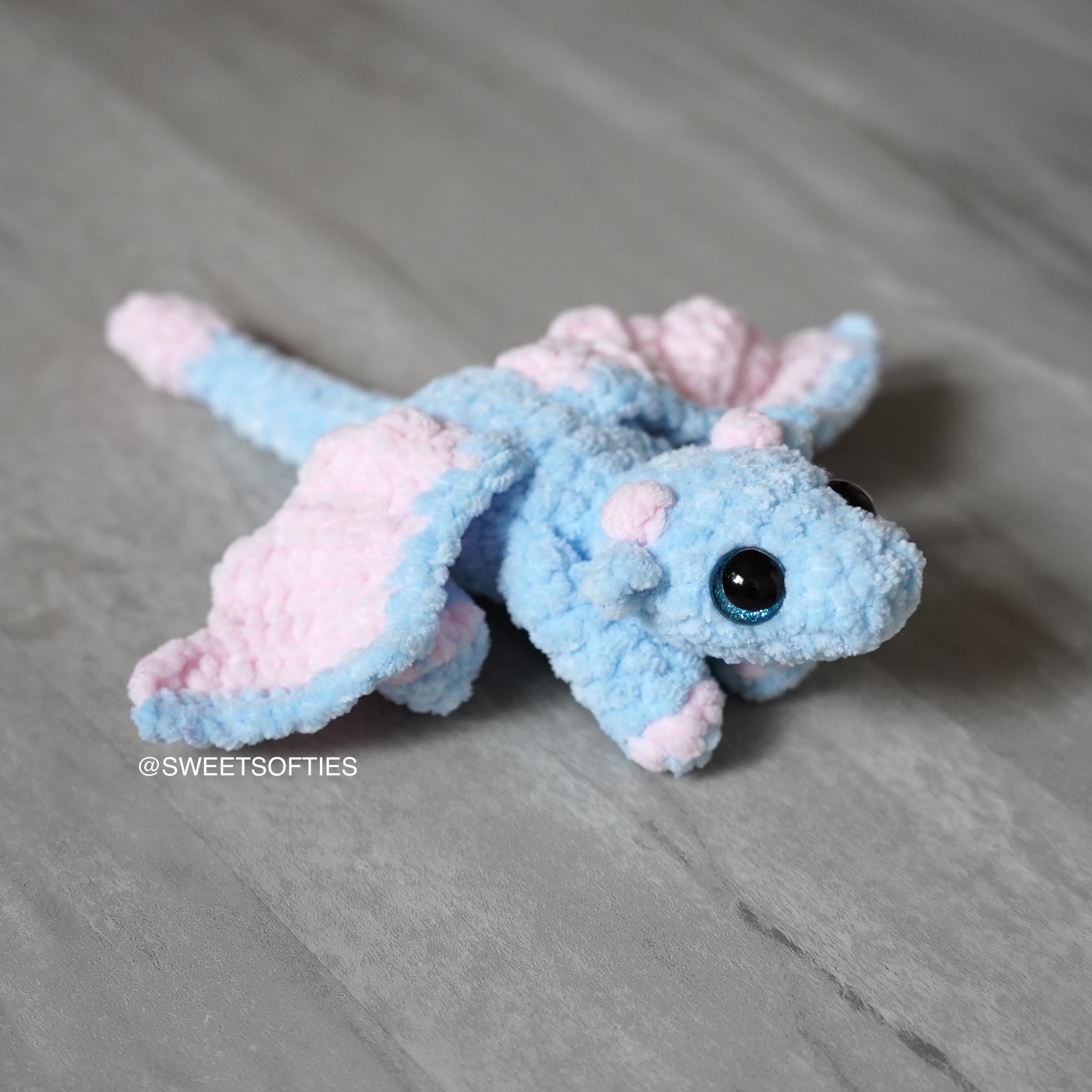 Sploot Pattern Cloud Dragon Crochet Pattern + Adoption Certificate · Amigurumi Stuffed ...
