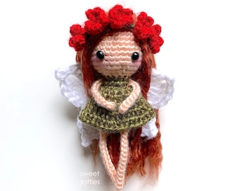 Woodland Leaf Fairy Doll Free Amigurumi Crochet Pattern (DIY Tutorial quick easy cute kawaii beginner girl doll kids childrens toy gift)