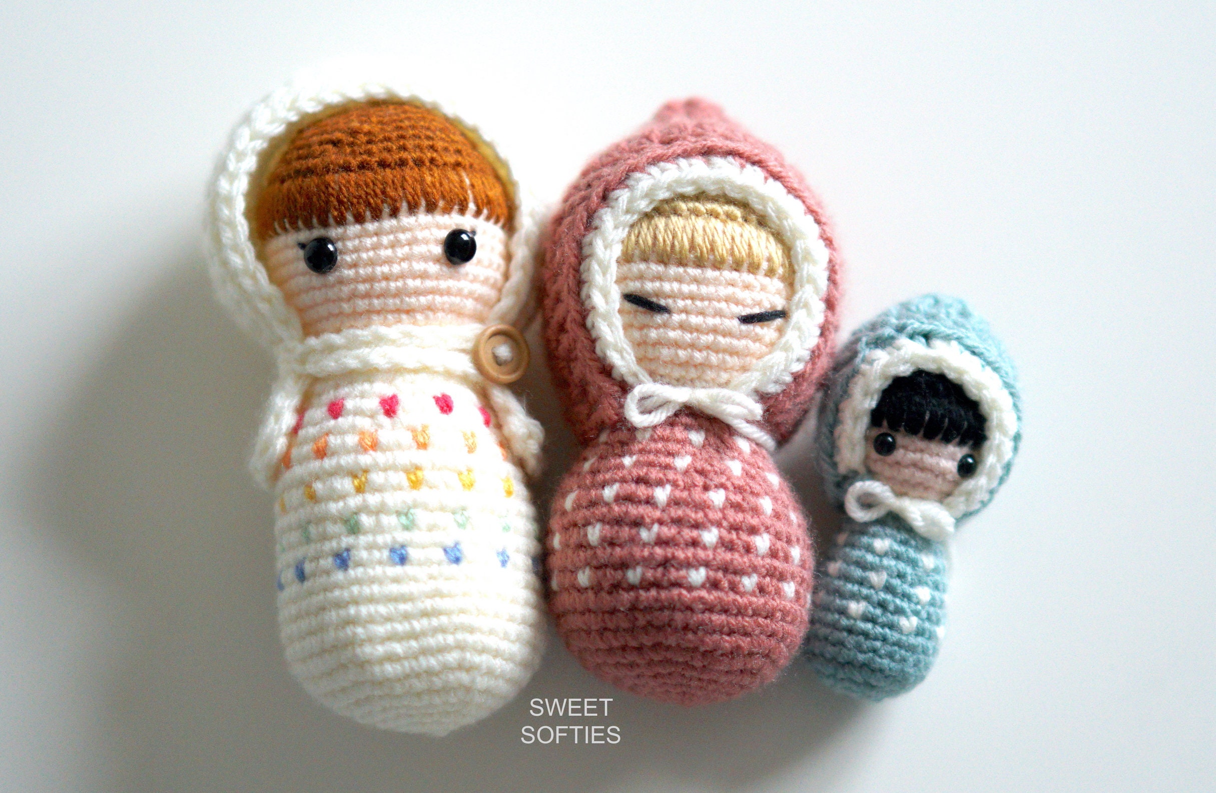 SWADDLE BABIES Amigurumi Crochet Pattern DIY Tutorial quick Etsy