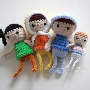Pocket People Crochet Pattern Amigurumi Tutorial Keychain Charm No Sew Easy Beginner Stuffed Toy Human Body Doll Boy Girl Gender Neutral image 6