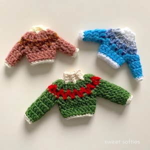 Mini Sweater Ornament Free Amigurumi Crochet Pattern (DIY Tutorial quick easy cute kawaii beginner christmas holiday gift stocking stuffer