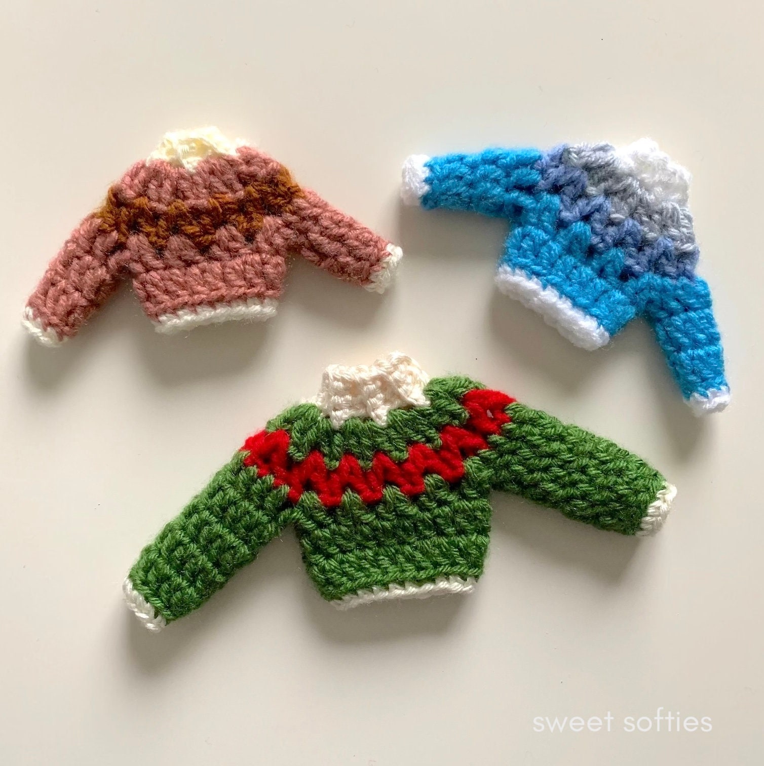 Crochet mini sweater ornament pattern clearance