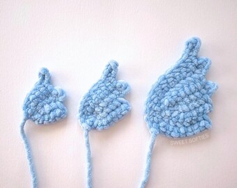 Wings for Amigurumi Crochet Pattern: 3 SIZES! · Mini Medium and Large Size No-Sew Quick Easy Angel Doll Pegasus Wing Accessory Keychain