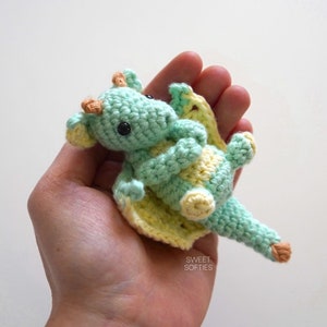 Daiyu the Dragon Crochet PDF PatternAmigurumi Chinese Dragon Pocket Mini Fantasy Mythical Animal Free Crochet Pattern Video Tutorial image 7