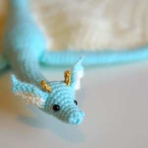 MERMAID DRAGON Amigurumi Crochet Pattern DIY Tutorial quick easy cute kawaii yarn fantasy serpent wyvern kids waldorf doll unisex play toy image 6