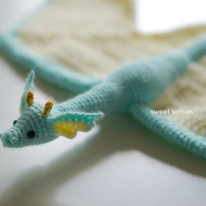 MERMAID DRAGON Amigurumi Crochet Pattern DIY Tutorial quick easy cute kawaii yarn fantasy serpent wyvern kids waldorf doll unisex play toy image 4