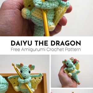 Daiyu the Dragon Crochet PDF PatternAmigurumi Chinese Dragon Pocket Mini Fantasy Mythical Animal Free Crochet Pattern Video Tutorial image 8