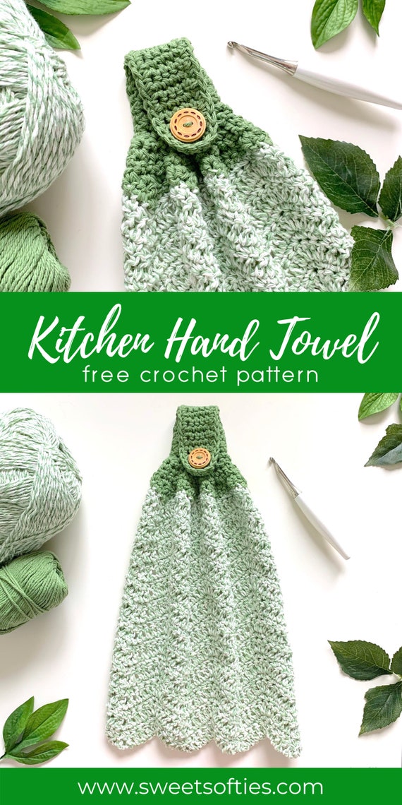 Farmhouse Dandelion Crochet Kitchen Towel