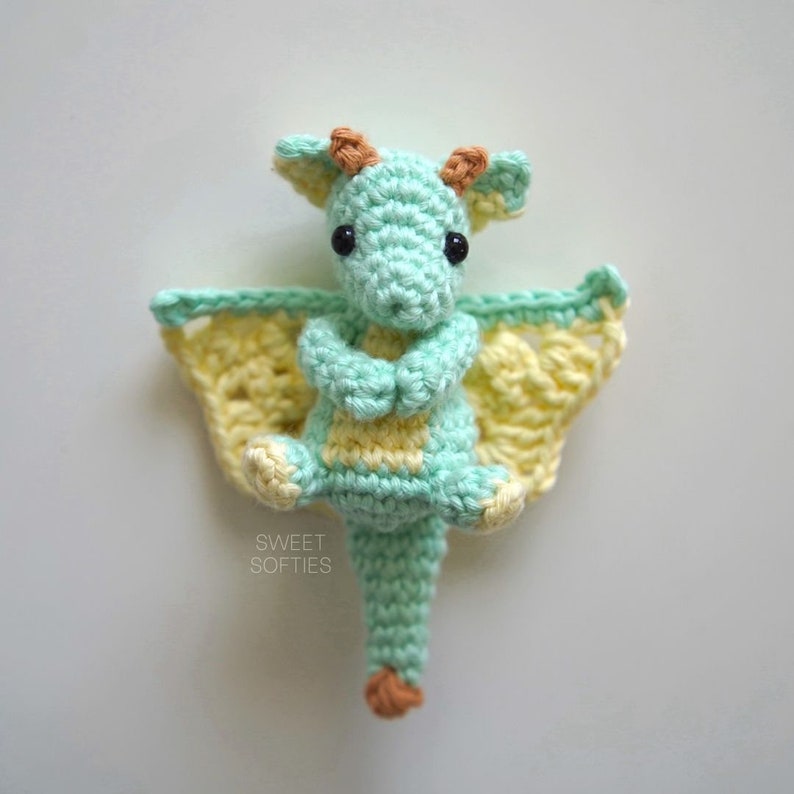 Daiyu the Dragon Crochet PDF PatternAmigurumi Chinese Dragon Pocket Mini Fantasy Mythical Animal Free Crochet Pattern Video Tutorial image 3