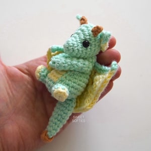 Daiyu the Dragon Crochet PDF PatternAmigurumi Chinese Dragon Pocket Mini Fantasy Mythical Animal Free Crochet Pattern Video Tutorial image 2