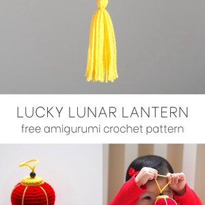 Lucky Lunar Lantern Free Amigurumi Crochet Pattern for Chinese New Year DIY Tutorial quick easy yarn holiday craft kids family handmade image 8