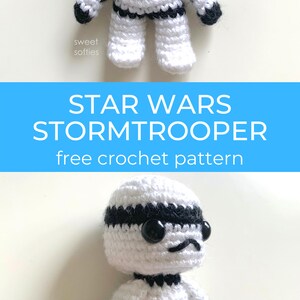 Crochet Stormtrooper Amigurumi Pattern DIY Tutorial Yarn Little Small Chibi Mini Doll Quick Easy Cute Beginner Project Star Wars image 3