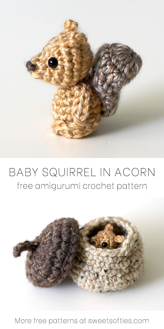 Little Cube Squirrel Amigurumi Pattern