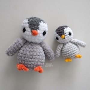 No-Sew Pocket Penguin Crochet Pattern DIY Yarn Fiber Art Tutorial Baby Penguin Animal Amigurumi Pingu Pinga Keychain Mini Size No Sew Cute image 3