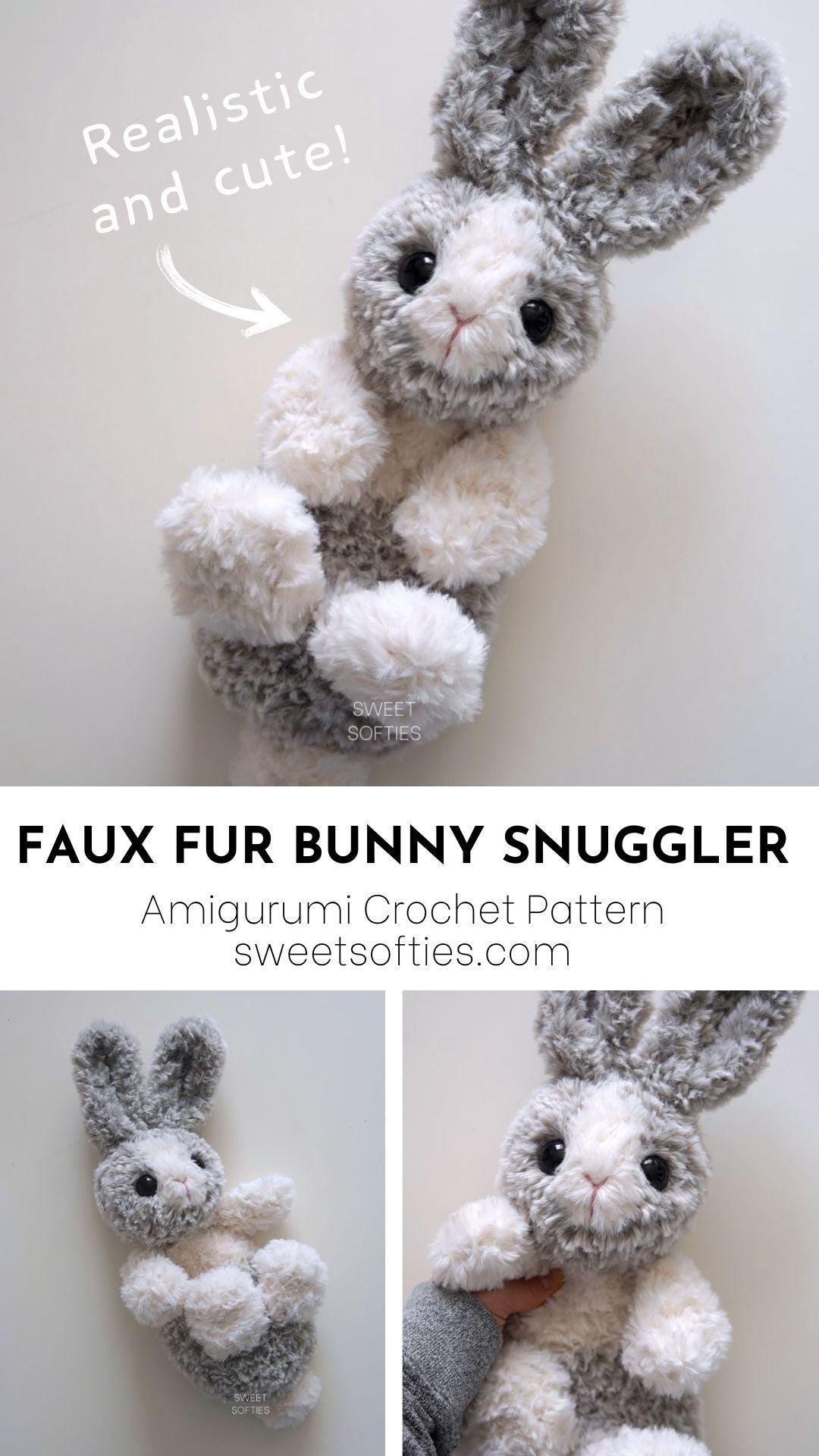 Faux Fur Bunny Snuggler Crochet Pattern · Amigurumi Rabbit Doll
