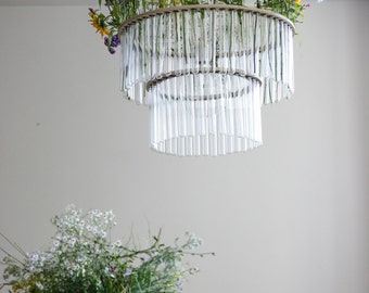 Maria S.C. double test tubes chandelier / lamp / vase / Christmas decoration