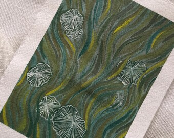 Original Art | Veil of Green | Original Watercolour | Frame not included
