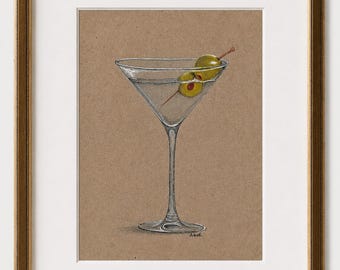 Original Art | Apertif | Small Pencil Study | Frame not included