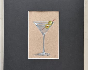 Original Art | Apertif | Small Pencil Study | Frame not included