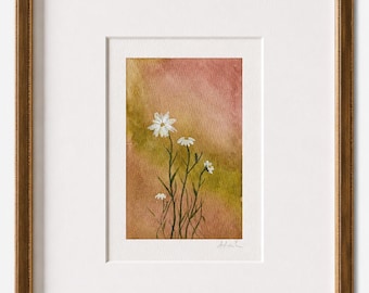 Original Art | Daisy | Small Abstract Watercolour | Frame not included