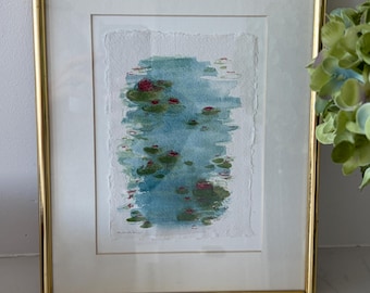Original Art | Lilypads II | Small Abstract Watercolour | Frame not included