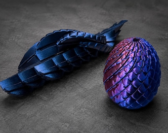 Articulated Dragon Egg Fidget Toy | 3D Printed Sensory Desk Toy