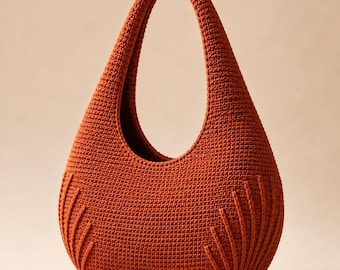 Patrón de bolso hobo de ganchillo, bolso de hombro holgado, tutorial para principiantes (descarga en PDF)