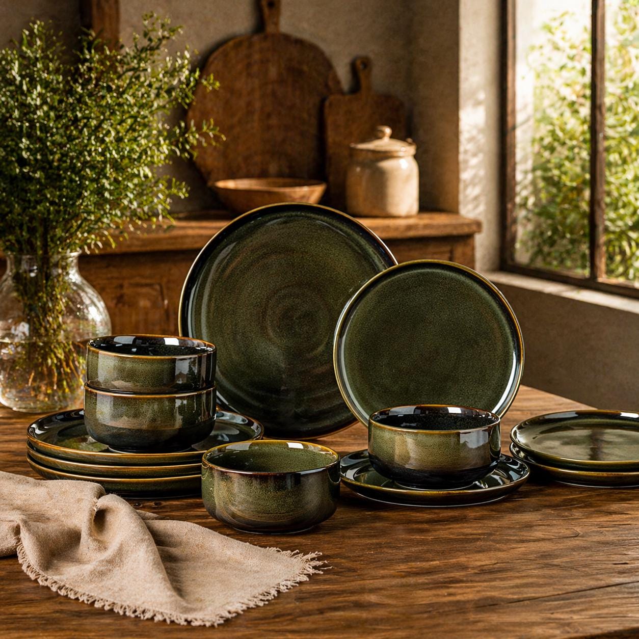 12 Person Dinnerware Set