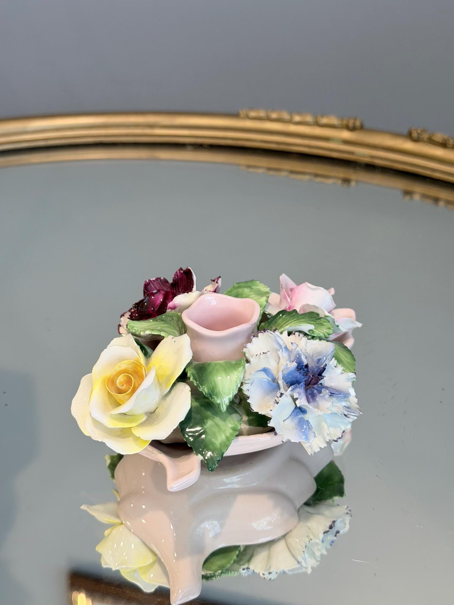 Vintage Radnor Bone China Floral Candle Holder - Etsy