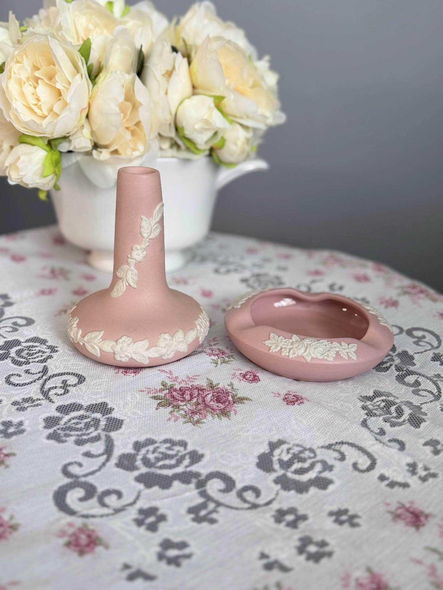 Wedgwood Jasperware Pink Vase - Etsy