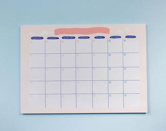 Monthly open calendar ~ Frannerd